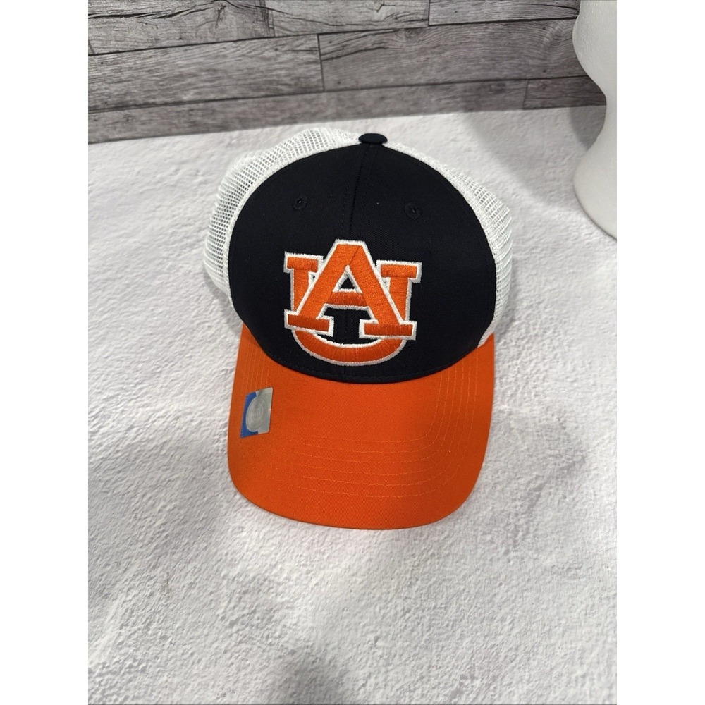 University of Auburn Tigers Hat Cap Orange White Blue Meshback by Captivating - Picture 9 of 9